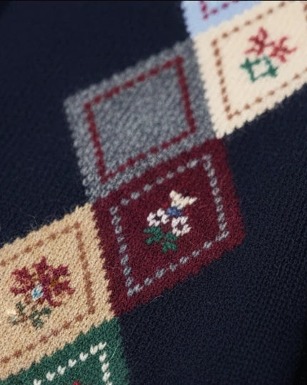 The Vintage Argyle Cardigan（240g）