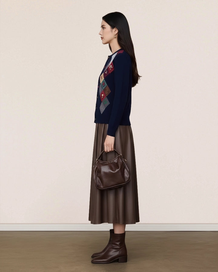 The Vintage Argyle Cardigan（240g）