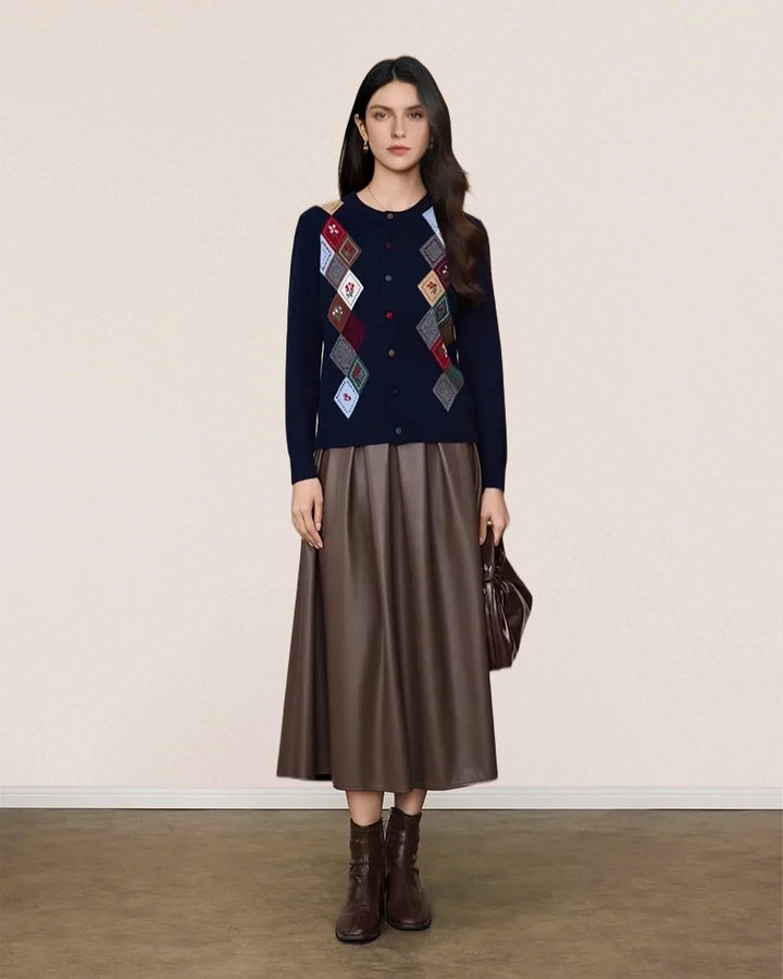 The Vintage Argyle Cardigan（240g）