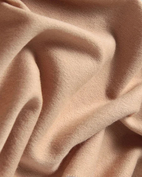 camel VIONIS·XY cashmere scarf crafted from pure Inner Mongolia cashmere, breathable texture and natural elegance