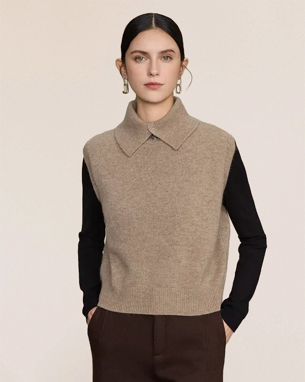 The Cashmere-Merino Vest(210g)