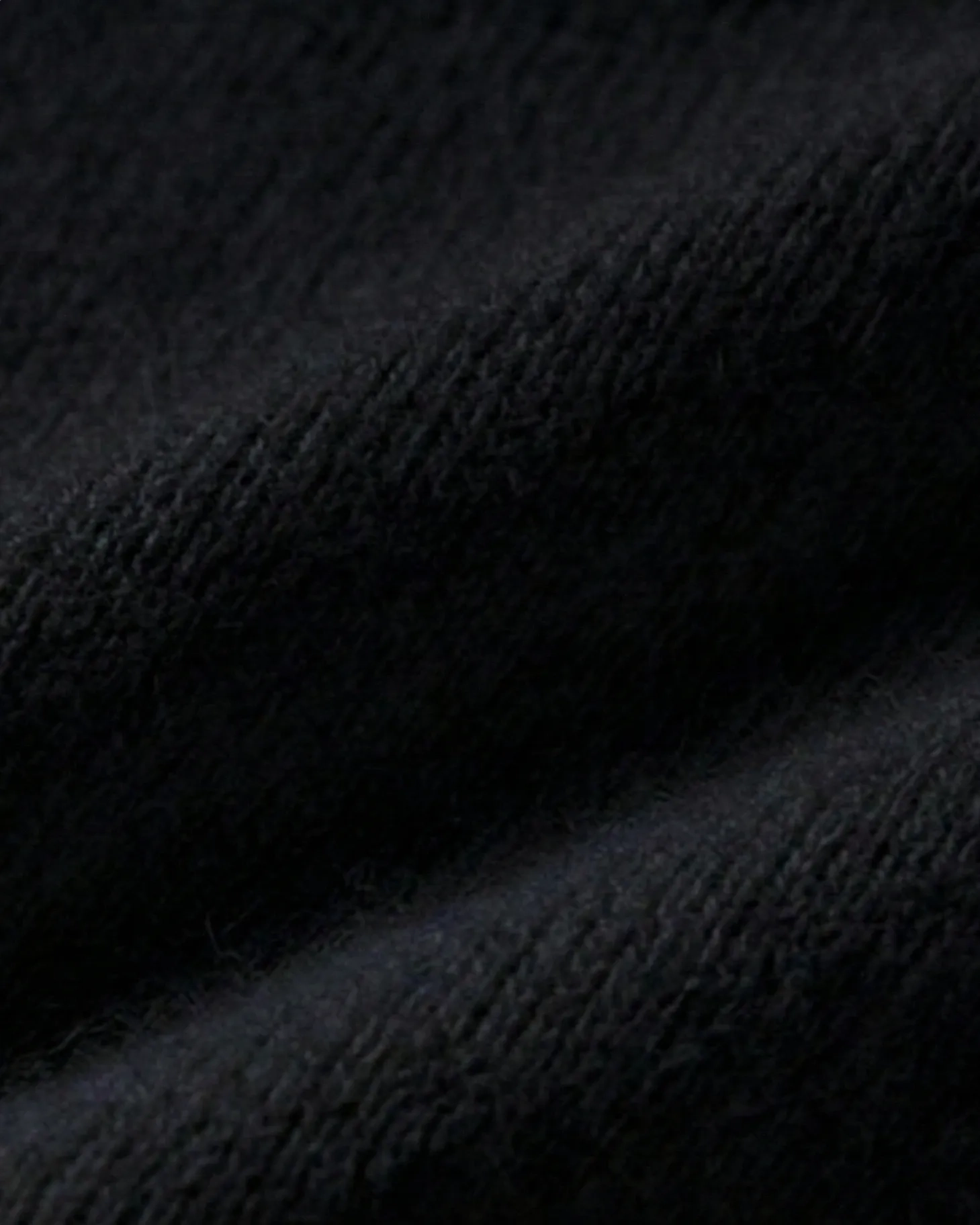 Macro texture of VIONIS·XY 100% Inner Mongolia Cashmere fabric in Black