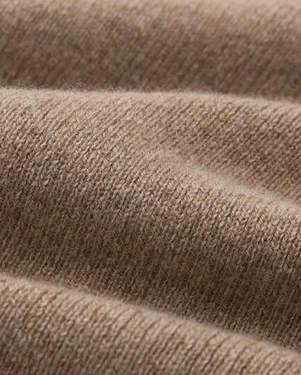 VIONIS·XY Luxury Cashmere Knit Detail Open Front Cardigan Oatmeal