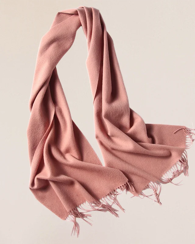 VIONIS·XY 100% Inner Mongolia Cashmere Scarf in Beige, classic neutral tone with soft lightweight cashmere feel